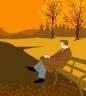 Sitting on Park Bench